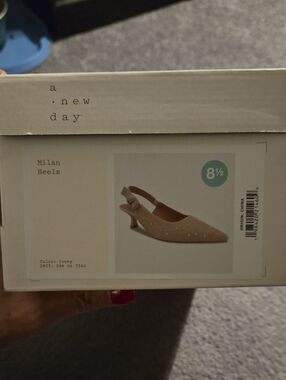 a new day Ivory Milan Slingback Pointed Heels